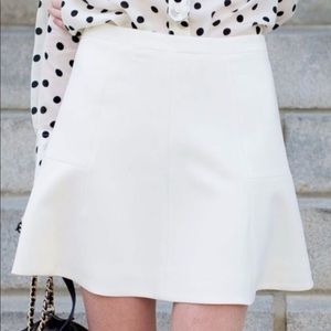 J. Crew A-Line flared double crepe mini skirt 🦢